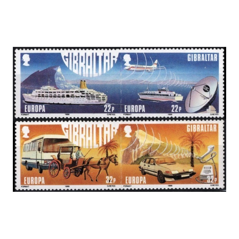 Gibraltaro pašto ženklai (1988). Transportas ir ryšiai