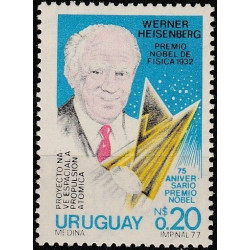Urugvajaus pašto ženklai (1977). Nobel premijos laureatas