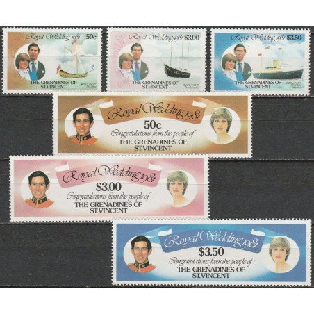 Sent Vinsento ir Grenadinų pašto ženklai (1981). Karališkosios šeimos