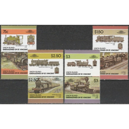 Sent Vinsento ir Grenadinų pašto ženklai (1986). Lokomotyvai