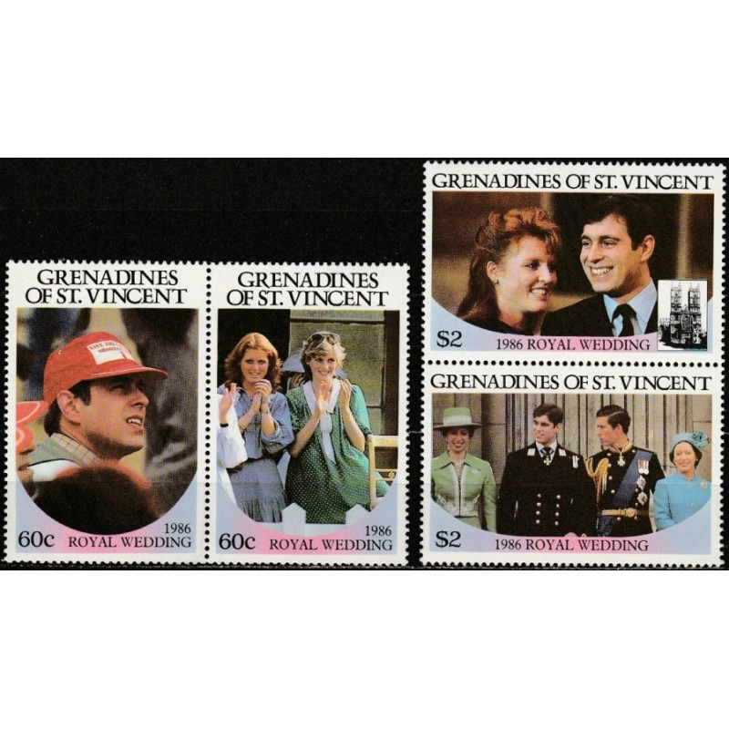 Sent Vinsento ir Grenadinų pašto ženklai (1986). Karališkosios šeimos