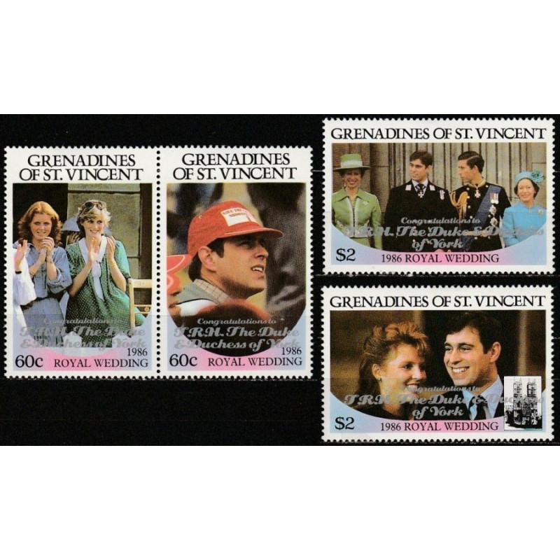 St.Vincent and Grenadines stamps (1986) for sale.Vincent and Grenadines 1986. Royal families