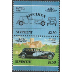 Sent Vinsento ir Grenadinų pašto ženklai (1986). Senovinis automobilis