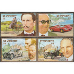 Sent Vinsento ir Grenadinų pašto ženklai (1987). Senoviniai automobiliai