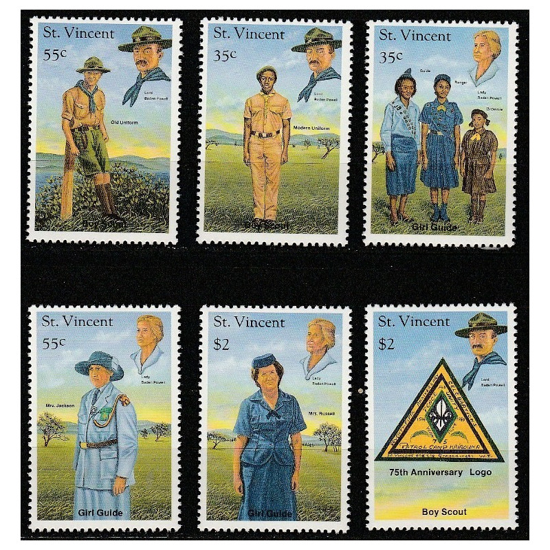 Sent Vinsento ir Grenadinų pašto ženklai (1989). Skautai