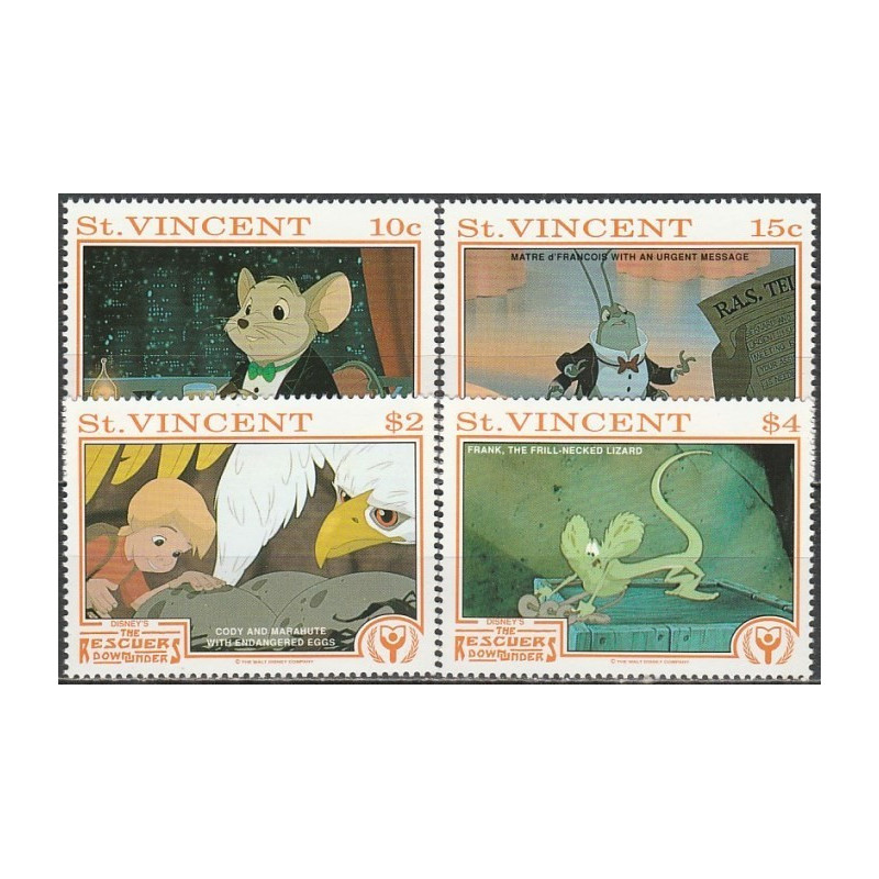 Sent Vinsento ir Grenadinų pašto ženklai (1991). Disnėjaus personažai