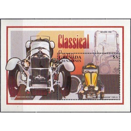 Grenados ir Grenadinų pašto ženklai (1996). Senoviniai automobiliai