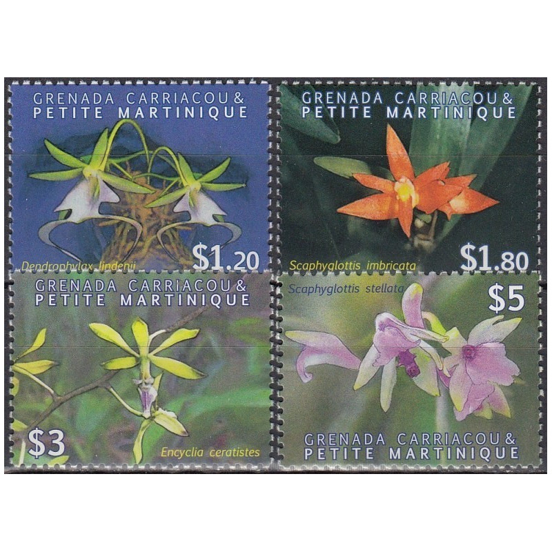 Grenada Grenadines stamps (2010) for sale. Orchids