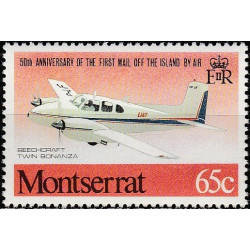 Montserrat stamps (1981) for sale. Aircraft (Beechcraft Twin Bonanza)