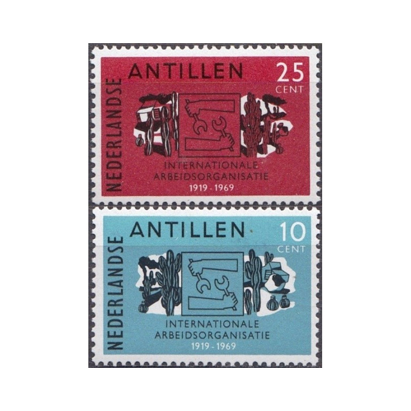 Nyderlandų Antilų pašto ženklai (1969). Tarptautinė Darbo organizacija