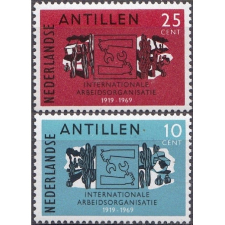 Nyderlandų Antilų pašto ženklai (1969). Tarptautinė Darbo organizacija
