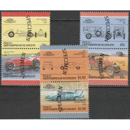 St.Vincent and Grenadines stamps (1985) for sale. Vintage cars (specimens)