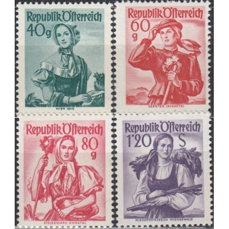 Austria stamps (1949) for sale. Costumes