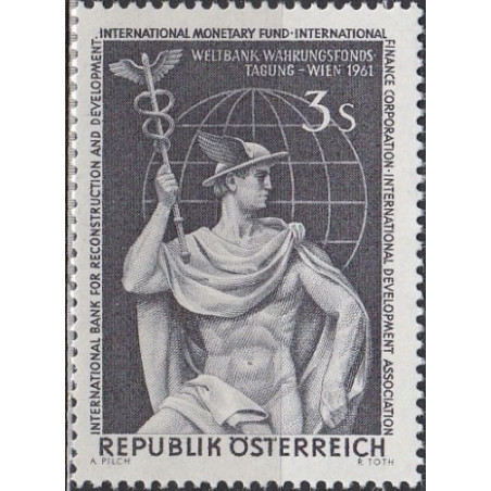 Austria stamps (1961) for sale. Financial institutions congress (Mercurius)