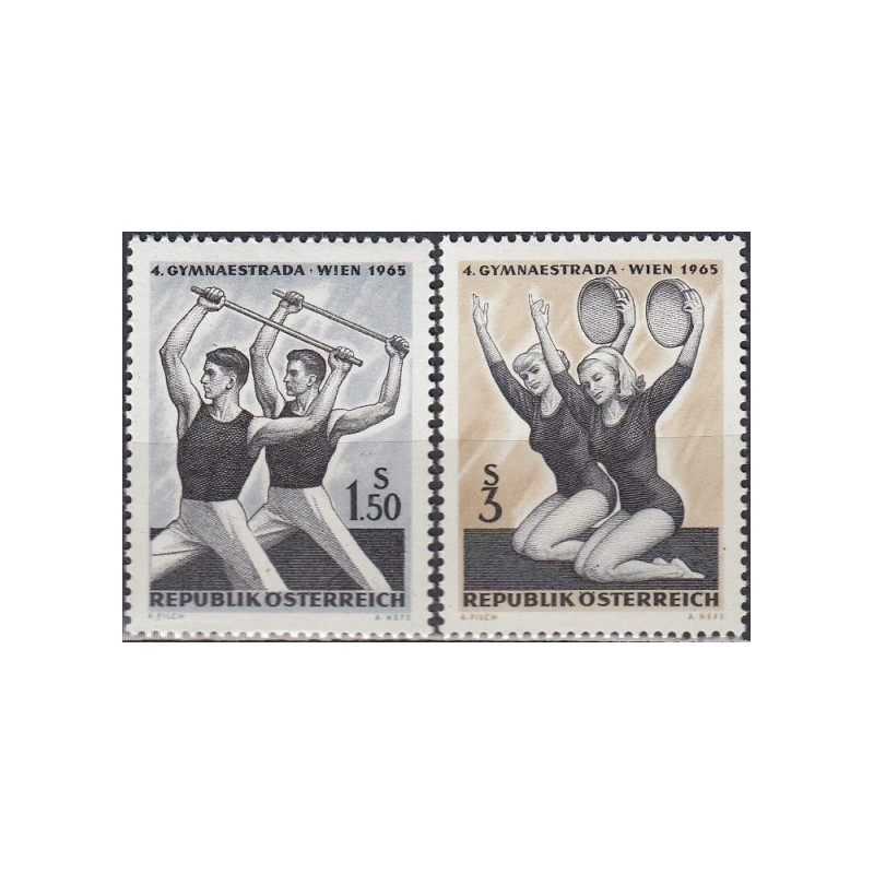 Austrijos pašto ženklai (1965). Gimnastika