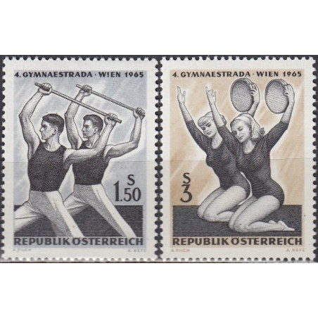 Austrijos pašto ženklai (1965). Gimnastika