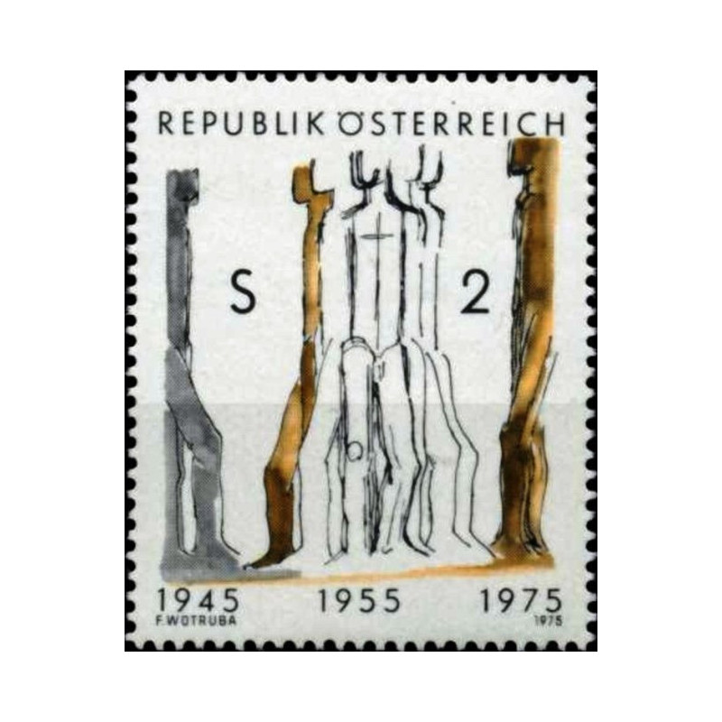 Austrijos pašto ženklai (1975). Respublikai - 30 metų