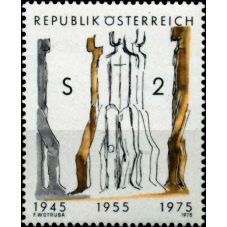 Austrijos pašto ženklai (1975). Respublikai - 30 metų