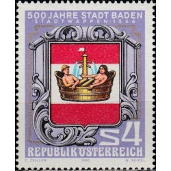 Austrijos pašto ženklai (1980). Badeno miestas