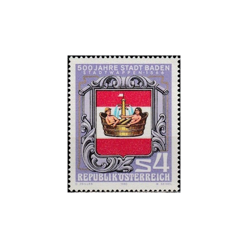 Austria stamps (1980) for sale. History of cities (Baden)