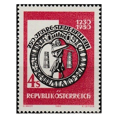 Austrijos pašto ženklai (1980). Miestų istorija (Halainas)