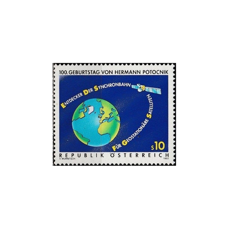 Austrijos pašto ženklai (1992). Kosmoso tyrinėjimai