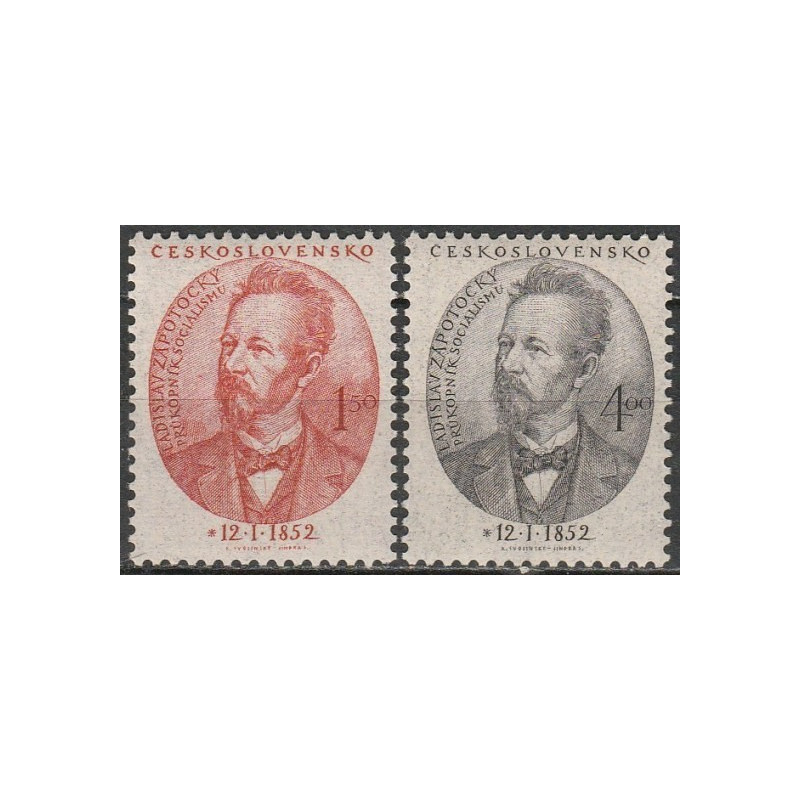 Čekoslovakijos pašto ženklai (1952). Politikas