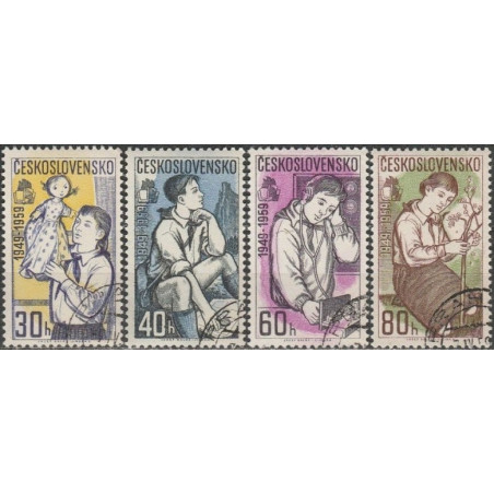Čekoslovakijos pašto ženklai (1959). Pionierių organizacijai 10 metų