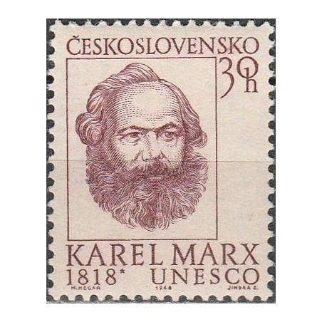 Čekoslovakijos pašto ženklai (1968). Karlas Marksas