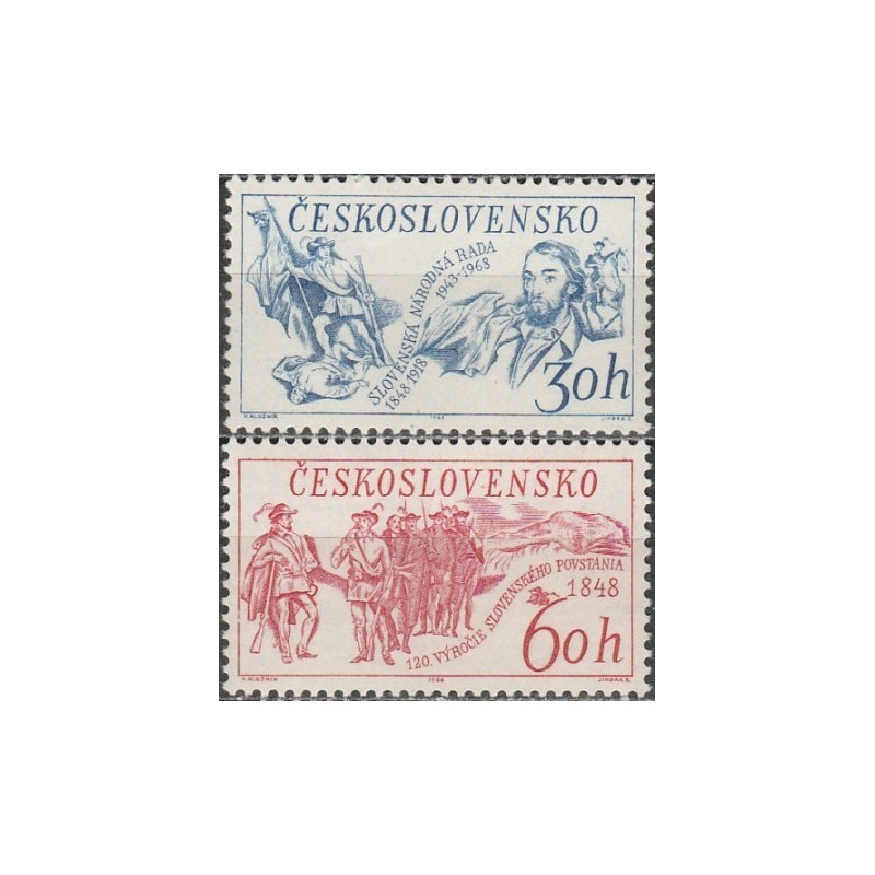 Čekoslovakijos pašto ženklai (1968). Slovakų sukilimo sukaktis