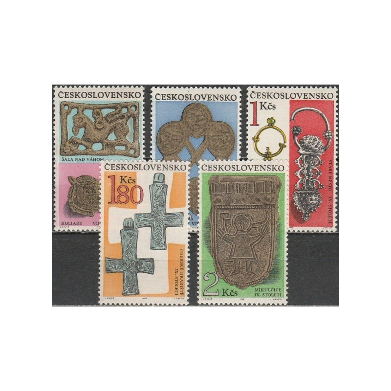 Čekoslovakijos pašto ženklai (1969). Archeologija