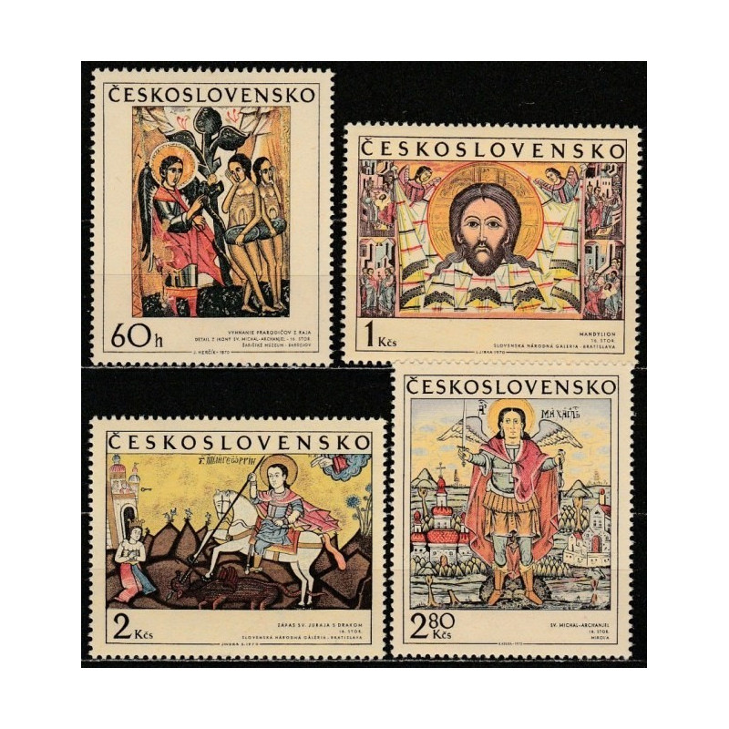Čekoslovakijos pašto ženklai (1970). Religiniai paveikslai