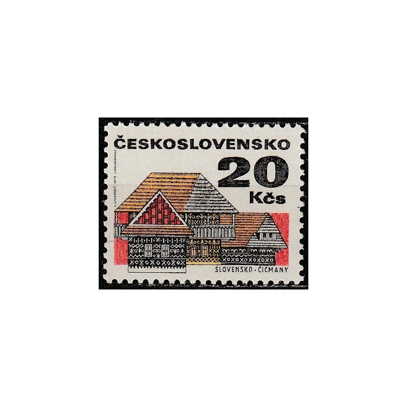 Čekoslovakijos pašto ženklai (1972). Architektūra