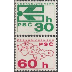 Čekoslovakijos pašto ženklai (1976). Pašto kodai