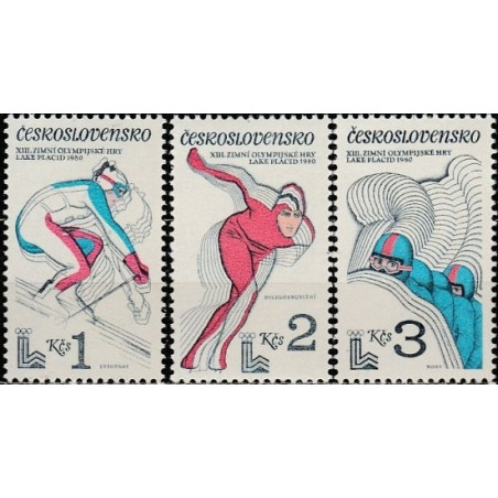 Czechoslovakia stamps (1980) for sale. Winter Olympic Games Lake Placid