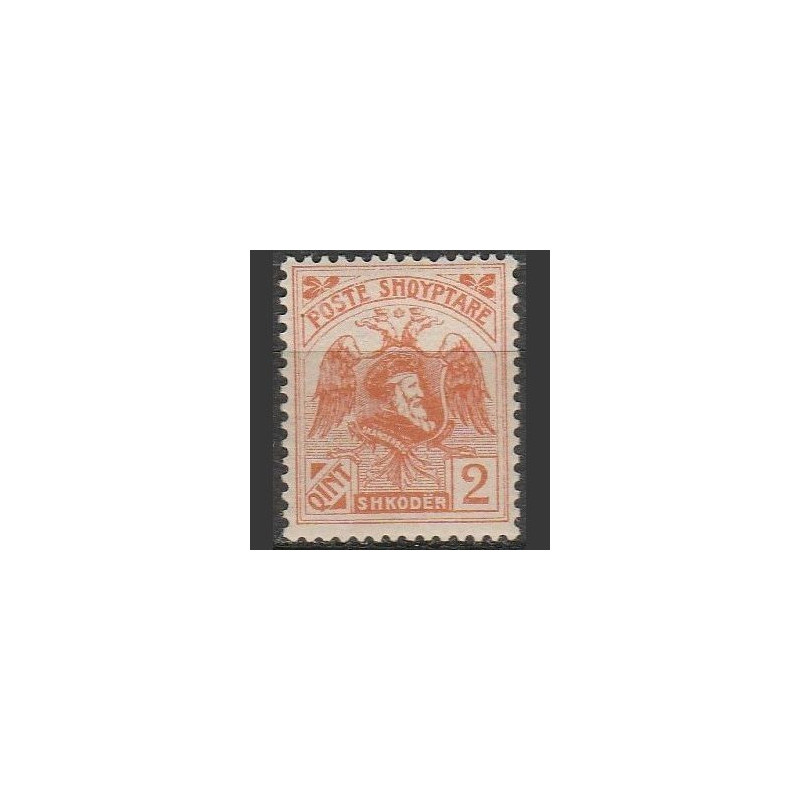 Albanijos pašto ženklai (1920). Kastrioti prinas Skanderbergas