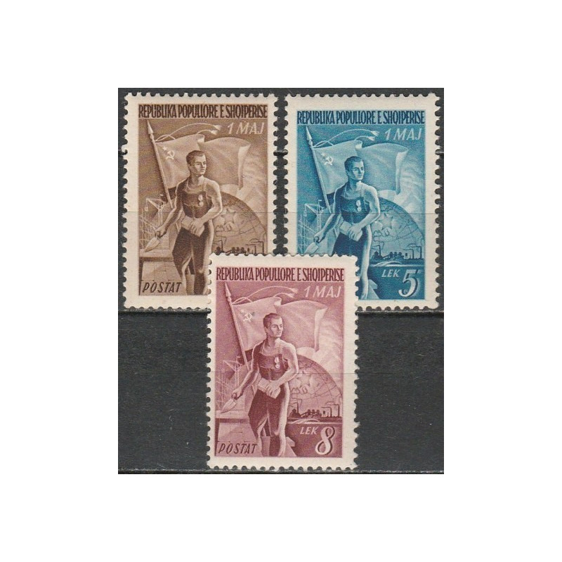 Albanijos pašto ženklai (1949). Tarptautinė darbo diena