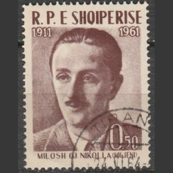 Albanijos pašto ženklai (1961). G.Nikola (rašytojas)