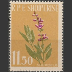 Albanijos pašto ženklai (1962). Gėlės