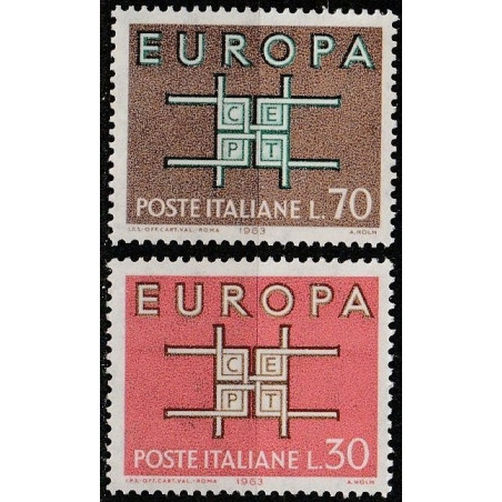 Italijos pašto ženklai (1963) - Fantastiškos Europa ženklų kainos‎