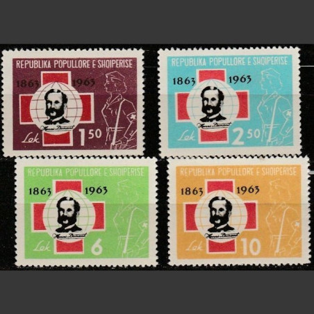 Albanijos pašto ženklai (1963). Raudonasis Kryžius