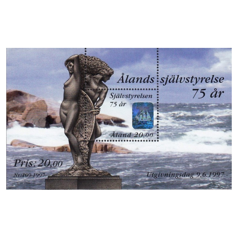 Åland stamps (1997) for sale. Self-government anniversary (hologram)