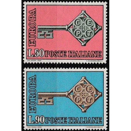 Italijos pašto ženklai (1968) - Fantastiškos Europa ženklų kainos‎