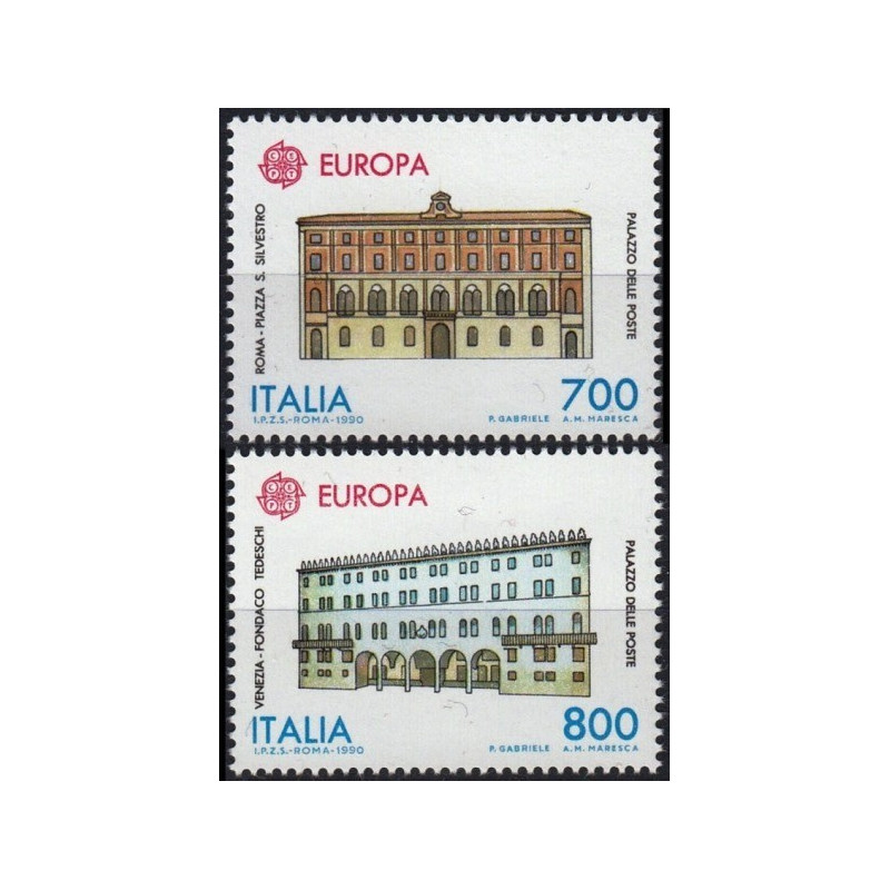Italijos pašto ženklai (1990). Pašto pastatai