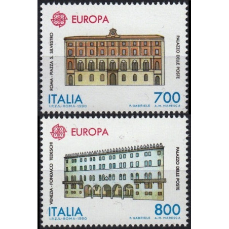 Italijos pašto ženklai (1990). Pašto pastatai