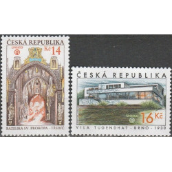 Čekijos pašto ženklai (2005). Kultūros paveldo paminklai