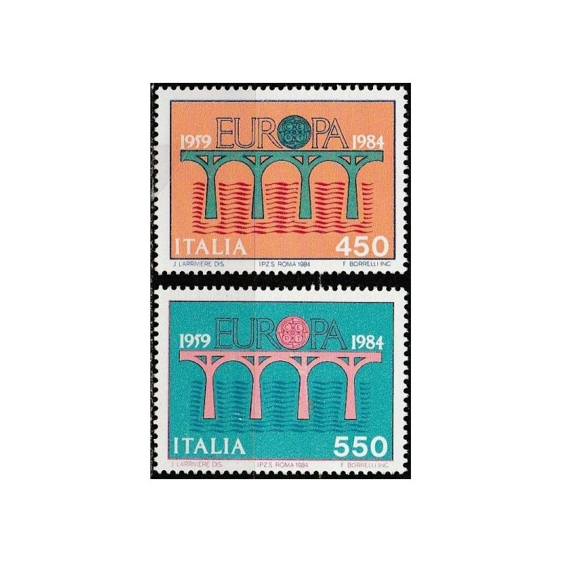 Italijos pašto ženklai (1984). CEPT - 25-eri metai, Stilizuotas tiltas