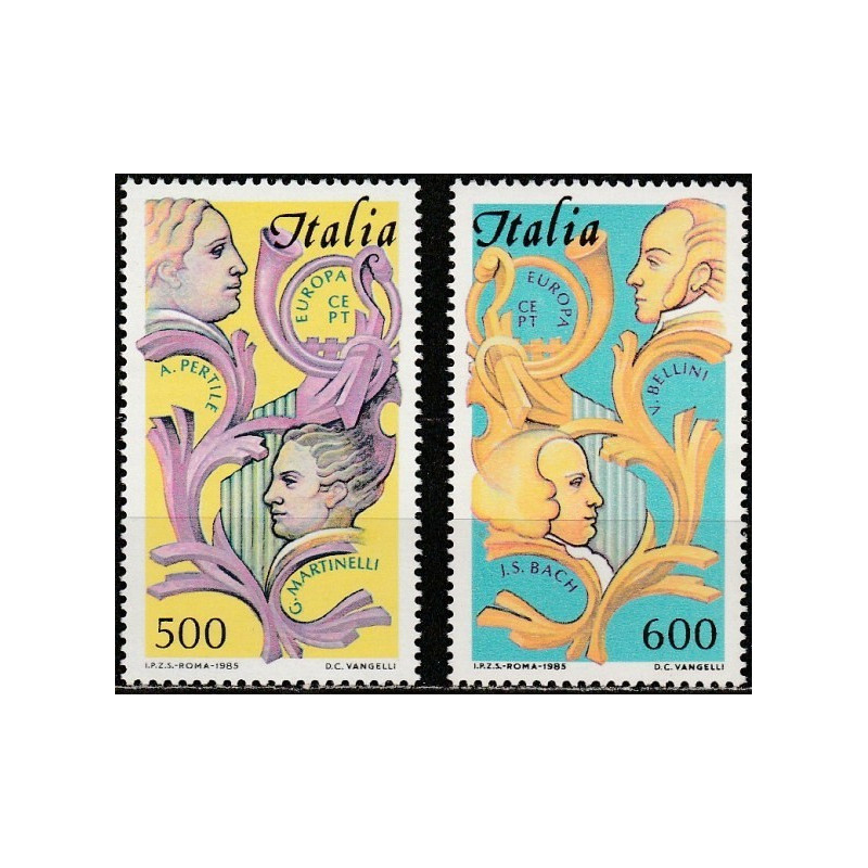 Italijos pašto ženklai (1985). Europos muzikos metai: kompozitoriai