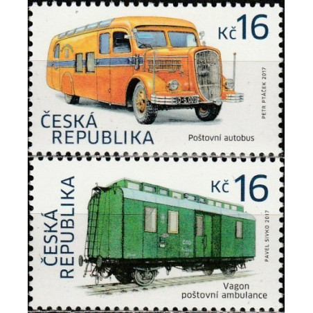 Čekijos pašto ženklai (2017). Pašto transportas