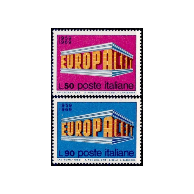 Italijos pašto ženklai (1969) - Fantastiškos Europa ženklų kainos‎